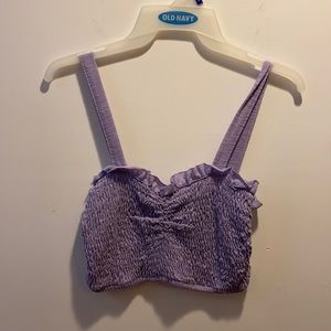 URBAN OUTFITTERS Purple Scrunched Crop Top